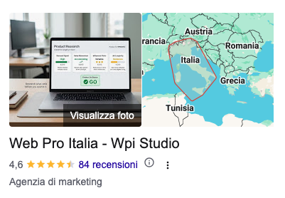 Web Pro Italia - Wpi Studio su Google: 4,6 stelle con 84 recensioni