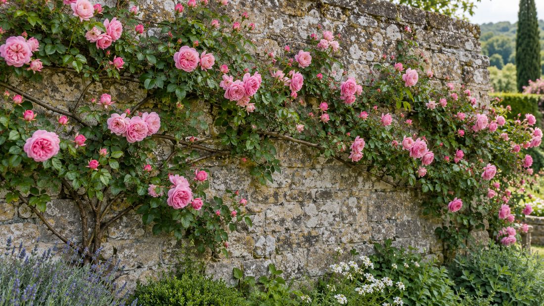 Rosa rampicante potata
